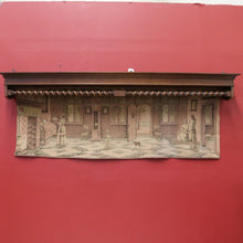 Load image into Gallery viewer, x SOLD Vintage Dutch Tapestry in Oak Barley Twist Framework, Pelmet, Oak Casement B10560