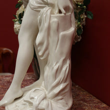 Load image into Gallery viewer, x SOLD Antique French Glazed Plaster Statue 'The Bather' Falconet Style Maiden Statue B11172