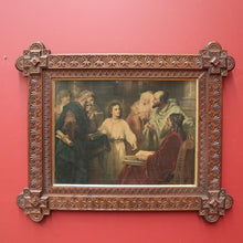 Load image into Gallery viewer, x SOLD Oil Painting, Hofmann, Young Jesus Teaching in the Temple. Framed and signed. B11221