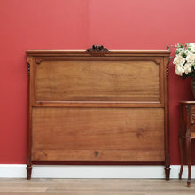 Load image into Gallery viewer, x SOLD Antique French QUEEN Bed Head, French Walnut Queen Size Bed Head B10726