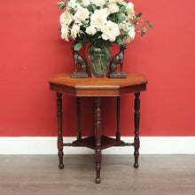Load image into Gallery viewer, x SOLD Antique English Occasional Table, Antique Walnut Octagonal Side Table Lamp Table. B9695