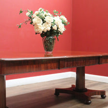 Load image into Gallery viewer, x SOLD Antique English Mahogany Twin Pedestal Extension Leaf Kitchen or Dining Table. B11275