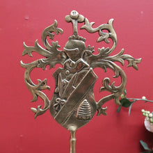 Load image into Gallery viewer, x SOLD Antique French Fire Tool Set, Fire Tools and Stand, Heraldic Shield 5 Tool Set B10814