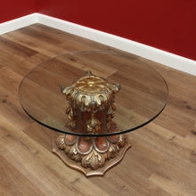 Load image into Gallery viewer, x SOLD Italian Florentine-style Coffee Table, Gilt Timber Pedestal Base with a Glass Top B10104
