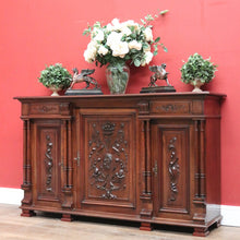 Load image into Gallery viewer, x SOLD Antique French Walnut Sideboard, Narrow Antique Hall Cabinet, Hall Cupboard B11070