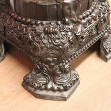 Load image into Gallery viewer, x SOLD Antique Bronze Jardinière, Heavy Double-handled Urn. Maiden Vase, Planter Stand. B11285