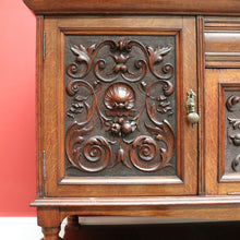 Load image into Gallery viewer, x SOLD Antique English Sideboard, Mirror Back Sideboard Cabinet. B10652