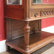 Load image into Gallery viewer, x SOLD Antique French China Cabinet, Glass and Walnut Antique French Display Cupboard B11141