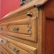 Load image into Gallery viewer, x SOLD Antique French Chest of Drawers Desk, 3 Drawer Writing Bureau Office Desk Chest B10712