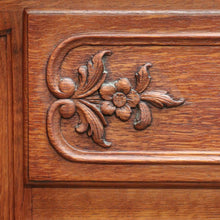 Load image into Gallery viewer, X SOLD Antique Vintage French Oak Bookcase or China Cabinet, Glass Door, and Drawers. B11270