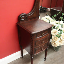 Load image into Gallery viewer, x SOLD Antique French Dressing Table, Twin Pedestal Walnut and Bevelled Mirror Dresser. B10326
