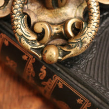 Load image into Gallery viewer, x SOLD Antique French Brass Door Knocker, Antique Brass Lion's Head, Dragon Ring Handle B10767