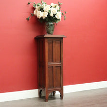 Load image into Gallery viewer, x SOLD Antique French Jardinière Stand, Oak Pedestal Plant Stand, Statue Holder Stand. B10349