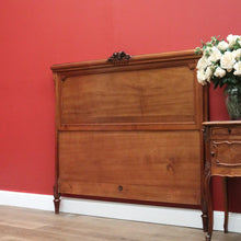 Load image into Gallery viewer, x SOLD Antique French QUEEN Bed Head, French Walnut Queen Size Bed Head B10726
