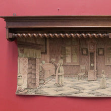 Load image into Gallery viewer, x SOLD Vintage Dutch Tapestry in Oak Barley Twist Framework, Pelmet, Oak Casement B10560