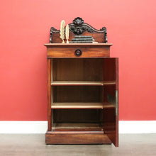 Load image into Gallery viewer, x SOLD Antique French Church Cabinet Hall Cabinet Cupboard Lamp Side Table in Mahogany. B10333