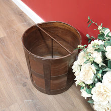 Load image into Gallery viewer, x SOLD Antique French Coal Bucket, Kindling Bucket, Oak and Metal Umbrella Holder B11107