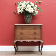 Load image into Gallery viewer, Antique French Sewing Cabinet, French Oak Bedside Cabinet, 2 Drawer Lamp Table B10690