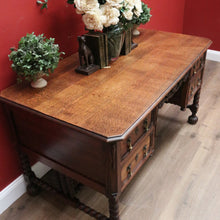 Load image into Gallery viewer, x SOLD Antique French Office Desk, Antique French Oak 4 Drawer Office Desk, Hall Table B10778
