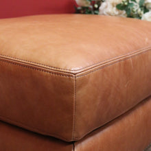 Load image into Gallery viewer, x SOLD Coco Republic Tan Leather Ottoman, Footstool, Ford Studded Ottoman Brown Birch B11006