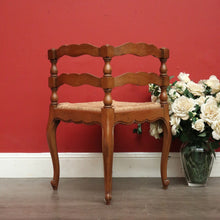 Load image into Gallery viewer, x SOLD Antique French Corner Chair French Oak and Rush Seat Conversation Armchair Chair. B9832