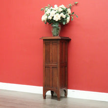 Load image into Gallery viewer, x SOLD Antique French Jardinière Stand, Oak Pedestal Plant Stand, Statue Holder Stand. B10349