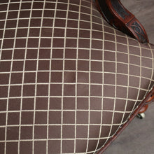 Load image into Gallery viewer, x SOLD Antique English Oak Grandfather Arm Chair Antique Oak and Fabric Scroll Armchair. B10437