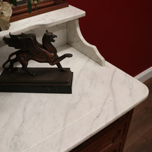 Load image into Gallery viewer, x SOLD Antique French Chest of Drawers with Marble Top below Mirror Dressing Table B10873