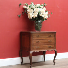 Load image into Gallery viewer, x SOLD Antique French Sewing Cabinet, French Oak Bedside Cabinet, 2 Drawer Lamp Table B10690