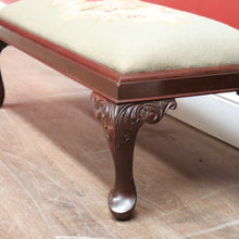 Load image into Gallery viewer, x SOLD Vintage Australian Cedar Kneeler, Footstool, Bedroom Seat, Prayer Chair Stool B11103