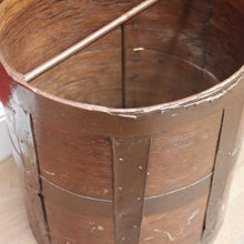 Load image into Gallery viewer, x SOLD Antique French Coal Bucket, Kindling Bucket, Oak and Metal Umbrella Holder B11107