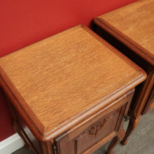 Load image into Gallery viewer, x SOLD Pair of Vintage French Oak Bedside Tables, Lamp Tables, Side or Hall Cabinets B10298