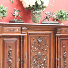 Load image into Gallery viewer, x SOLD Antique French Walnut Sideboard, Narrow Antique Hall Cabinet, Hall Cupboard B11070