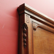 Load image into Gallery viewer, x SOLD Antique French QUEEN Bed Head, French Walnut Queen Size Bed Head B10726