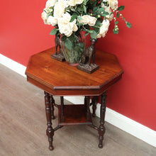 Load image into Gallery viewer, x SOLD Antique English Occasional Table, Antique Walnut Octagonal Side Table Lamp Table. B9695