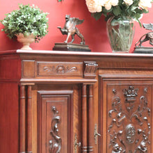 Load image into Gallery viewer, x SOLD Antique French Walnut Sideboard, Narrow Antique Hall Cabinet, Hall Cupboard B11070