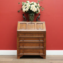 Load image into Gallery viewer, Antique Writing Bureau Desk, French Oak Drop Front Bureau Desk Chest of Drawers B10535