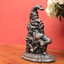 Load image into Gallery viewer, x SOLD A Collectable Victorian Cast Iron Heavy "Punch" Door Stop, Door Porter, Punch And Judy, B10696