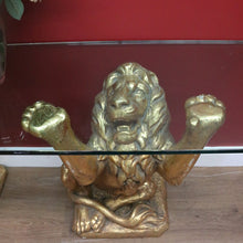 Load image into Gallery viewer, x SOLD Vintage Italian Gilt Lion Pedestal Hall Table, Console Table, Sofa or Side Table B10993