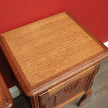 Load image into Gallery viewer, x SOLD Pair of Vintage French Oak Bedside Tables, Lamp Tables, Side or Hall Cabinets B10298