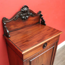 Load image into Gallery viewer, x SOLD Antique French Church Cabinet Hall Cabinet Cupboard Lamp Side Table in Mahogany. B10333