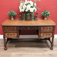 Load image into Gallery viewer, x SOLD Antique French Office Desk, Antique French Oak 4 Drawer Office Desk, Hall Table B10778
