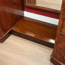 Load image into Gallery viewer, x SOLD Antique English Dressing Table Burr Walnut Cheval Mirror, Drawers Dressing Table B10742