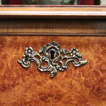 Load image into Gallery viewer, x SOLD Antique French Chest of Drawers Burr Walnut 2 Drawer Hall Foyer Cabinet Cupboard B10465