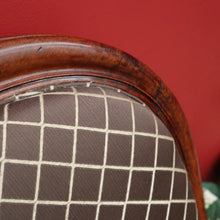 Load image into Gallery viewer, x SOLD Antique English Oak Grandfather Arm Chair Antique Oak and Fabric Scroll Armchair. B10437