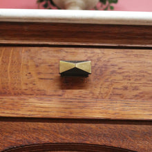 Load image into Gallery viewer, x SOLD Pair of Antique French Bedside Tables, Art Deco Oak, Marble Top Lamp Side Table B10963