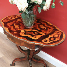 Load image into Gallery viewer, X SOLD Antique French Side Table, Lamp Table, Walnut and Brass Drop Side Sewing Table B10646