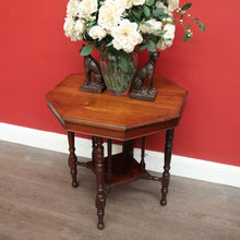 Load image into Gallery viewer, x SOLD Antique English Occasional Table, Antique Walnut Octagonal Side Table Lamp Table. B9695