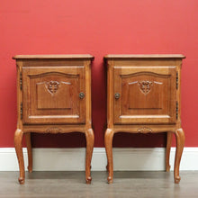 Load image into Gallery viewer, x SOLD Pair of Vintage French Oak Bedside Tables, Lamp Tables, Side or Hall Cabinets B10298