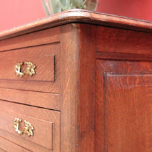 Load image into Gallery viewer, x SOLD Antique French Sewing Cabinet, French Oak Bedside Cabinet, 2 Drawer Lamp Table B10690